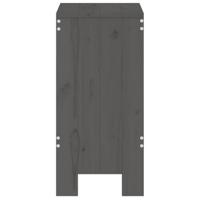 Barkrukken 2 st 40x36x75 cm massief grenenhout grijs - thumbnail