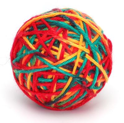 Nobleza Kattenspeelgoed - Bolletje wol - 8 cm