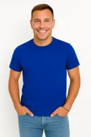 X-Name - Heren T-Shirt - Blauw - Ronde Hals - Italianstyle - thumbnail