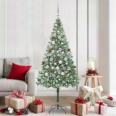 Kunstkerstboom met 300 LED Groen 180 cm PVC en Staal