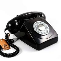GPO 746 Retro PUSH BUTTON Telephone BLACK - thumbnail