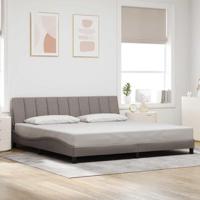 Bedframe zonder matras "Hanko" stof taupe 200x200 cm - thumbnail