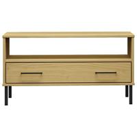 Salontafel met metalen poten OSLO 85x50x45 cm hout bruin - thumbnail