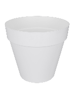 Elho pot+wiel loft urban rond D50cm wit - thumbnail