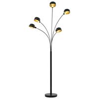 Lamp staand 5xE14 200 cm zwart en goud - thumbnail
