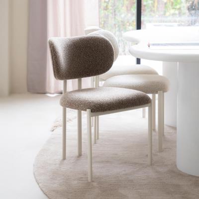 By-Boo Eetkamerstoel 'Daybreak' Bouclé, kleur Bruin By-Boo Eetkamerstoel 'Daybreak' Bouclé, kleur Bruin