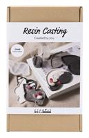 Creativ Company Hobbyset hars gieten, conchschelp, zwart, wit, 1 doos - thumbnail