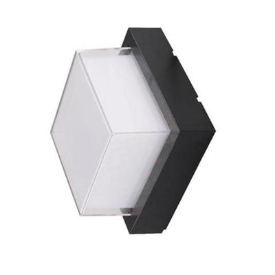 LED Tuinwandlamp Agusa 4 - Vierkant Mat Zwart 12W 4200K Buitenverlichting