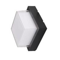 LED Tuinwandlamp Agusa 4 - Vierkant Mat Zwart 12W 4200K Buitenverlichting - thumbnail