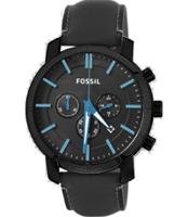 Horlogeband Fossil BQ2254 Leder Zwart 22mm - thumbnail