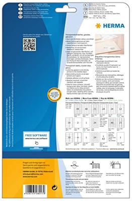 Herma 8017 Folie-etiketten 63.5 x 38.1 mm Folie, glanzend Transparant 525 stuk(s) Permanent hechtend Laser (zwart/wit), Kopiëren (zwart/wit), Laser (kleur), Herma 8017 Folie-etiketten 63.5 x 38.1 mm Folie, glanzend Transparant 525 stuk(s) Permanent hechtend Laser (zwart/wit), Kopiëren (zwart/wit), Laser (kleur),
