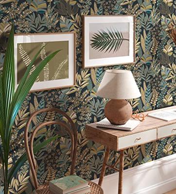 AS Creation Antigua - Blauw - Planten Behang - 390955