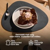 LIND DNA Onderzetters Nupo - Leer - Metallic - 13 x 11 cm - 4 Stuks - thumbnail