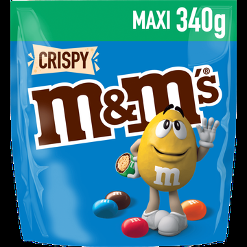 M&M&apos;S Crispy chocolade snoepjes maxi 340g bij Jumbo