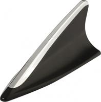 Race Sport haaienvinantenne dummy 14,5 cm zwart/chroom - thumbnail
