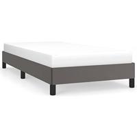Bedframe kunstleer grijs 90x190 cm - thumbnail