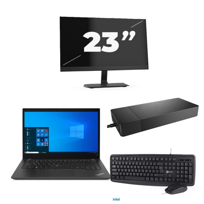 Lenovo ThinkPad T14s - Intel Core i7-10e Generatie - 14 inch - 16GB RAM - 256GB SSD - Windows 11 Home + 1x 23 inch Monitor Lenovo ThinkPad T14s - Intel Core i7-10e Generatie - 14 inch - 16GB RAM - 256GB SSD - Windows 11 Home + 1x 23 inch Monitor