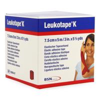 Leukotape K Kleefwindel Elast Rood 7,5cmx5m 1 - thumbnail