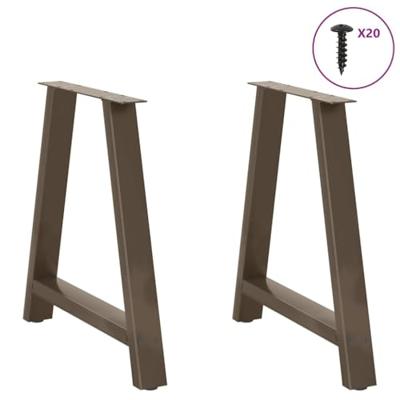 Eettafelpoten 2 st A-vormig 70x(72-73) cm staal