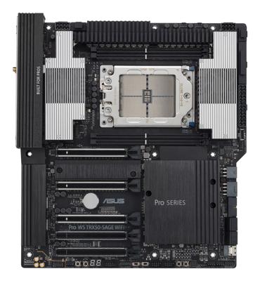 Asus PRO WS TRX50-SAGE WIFI Moederbord Socket AMD sTR5 Vormfactor SSI CEB Moederbord chipset AMD® TRX50 Asus PRO WS TRX50-SAGE WIFI Moederbord Socket AMD sTR5 Vormfactor SSI CEB Moederbord chipset AMD® TRX50