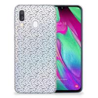 Samsung Galaxy A40 | TPU bumper | Stripes Dots - thumbnail