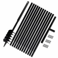 Grondboor met handvat 120 mm en verlengstukken 13 m (staal) - thumbnail