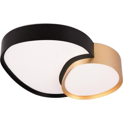 LED Plafondlamp Zwart Goud - Dimbaar 21W - Met Afstandsbediening