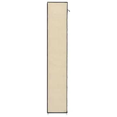 VidaXL Schoenenkast met hoes 57x29x162 cm stof crème