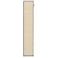 Schoenenkast met hoes 57x29x162 cm stof crme - thumbnail