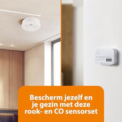 Smartwares FSE-19204 Rook- en koolmonoxidemelder werkt op batterijen Detectie van Rook, Koolmonoxide