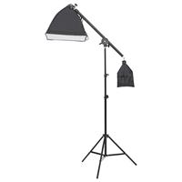 Fotostudioset met verlichtingsset en achtergrondscherm - thumbnail
