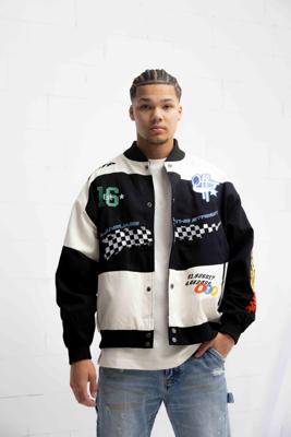 Off The Pitch Racer Varsity Jack Heren Zwart - Maat L - Kleur: WitZwart | Soccerfanshop