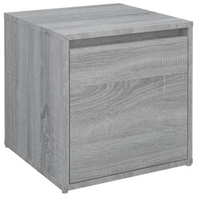 Opbergbox met lade 40,5x40x40 cm bewerkt hout grijs sonoma eik Opbergbox met lade 40,5x40x40 cm bewerkt hout grijs sonoma eik