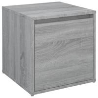 Opbergbox met lade 40,5x40x40 cm bewerkt hout grijs sonoma eik - thumbnail