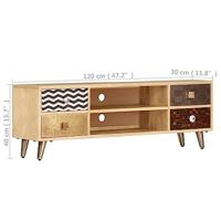 Tv-meubel 120x30x40 cm massief mangohout - thumbnail