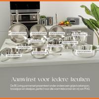 ELLE Gourmet Classique Kookpan met Deksel - Ø 24 cm - RVS - thumbnail