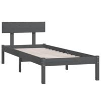 Bedframe massief grenenhout grijs 90x190 cm UK Single - thumbnail