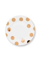 Pip Studio Set/2 Ontbijtborden Dot Delight Wit/Goud 21cm - thumbnail