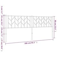 Hoofdbord 200 cm metaal wit - thumbnail
