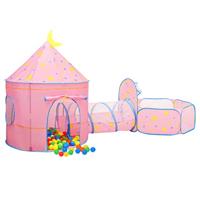 VidaXL Kinderspeeltent met 250 ballen 301x120x128 cm roze - thumbnail