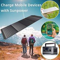 BRESSER Mobiele zonnelader 120 watt met USB- en DC-aansluiting - thumbnail