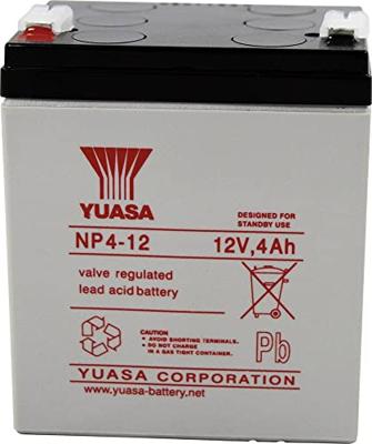 Yuasa NP4-12 Loodaccu 12 V 4 Ah Loodvlies (AGM) (b x h x d) 90 x 106 x 70 mm Kabelschoen 4.8 mm Onderhoudsvrij Yuasa NP4-12 Loodaccu 12 V 4 Ah Loodvlies (AGM) (b x h x d) 90 x 106 x 70 mm Kabelschoen 4.8 mm Onderhoudsvrij