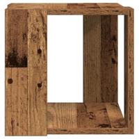 Salontafel Oud hout 32 x 32 x 30 cm Bewerkt hout - thumbnail