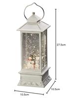 Konstsmide 4365-200 LED-lantaarn Sneeuwpoppen Warmwit LED Wit Besneeuwd, Watergevuld, Timer, Schakelaar - thumbnail