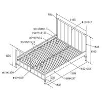 Vipack bed Bronxx - denim blauw - 140x200 cm - Leen Bakker - thumbnail
