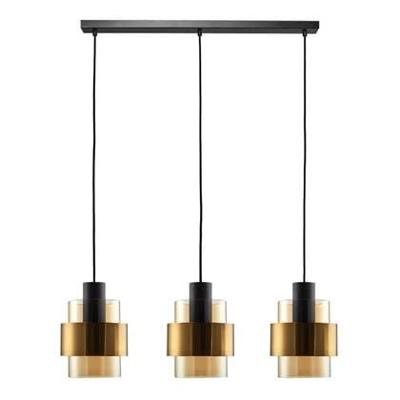 Freelight Hanglamp Chiasso 3 lichts L100 cm zwart goud