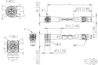 Metz Connect 142M2X1B050 M12 Netwerkkabel, patchkabel CAT 6A S/FTP 5.00 m Groen PUR-mantel, Zuurbestendig, Ozonbestendig, UV-bestendig, Geschikt voor - thumbnail