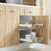 VidaXL Draadmanden uittrekbaar 2 st 400 mm zilverkleurig - thumbnail