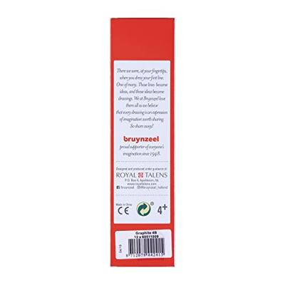 Grafietpotlood bruynzeel burotek 4b grijs | 12 stuks