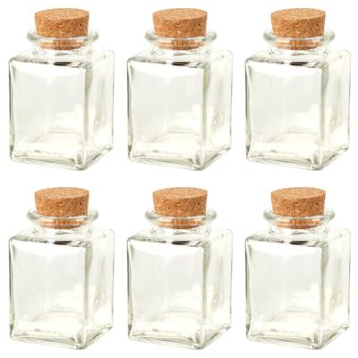 Voorraadpotje glas met kurk deksel 80ml